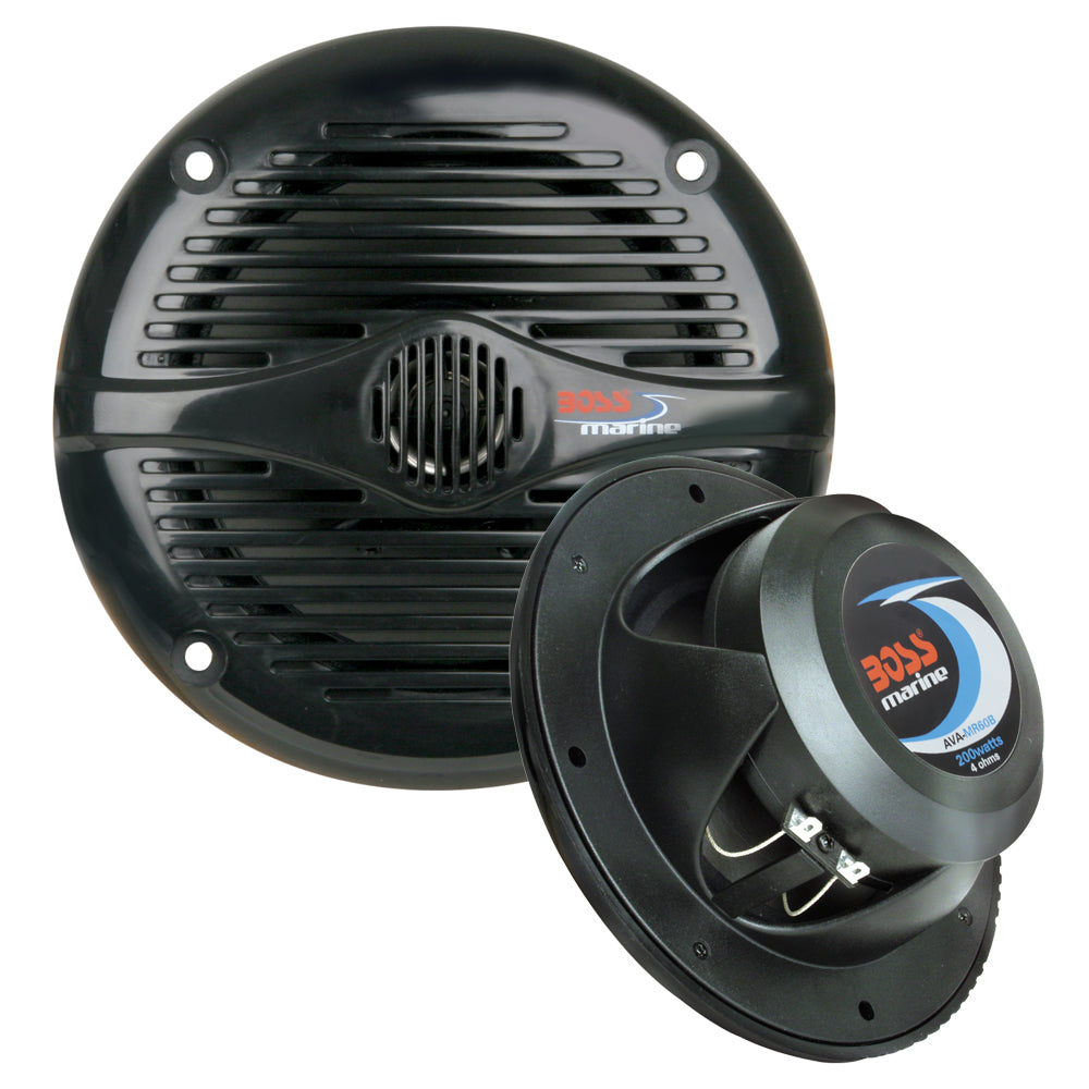 Boss Audio MR50B 5.25" Round Marine Speakers - (Pair) Black [MR50B] | Catamaran Supply