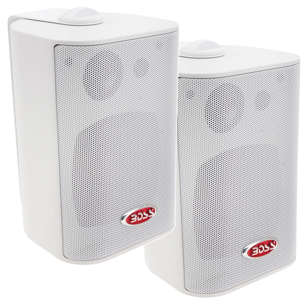 Boss Audio MR4.3W 4" 3-Way Marine Box Speakers (Pair) - 200W - White [MR4.3W] | Catamaran Supply