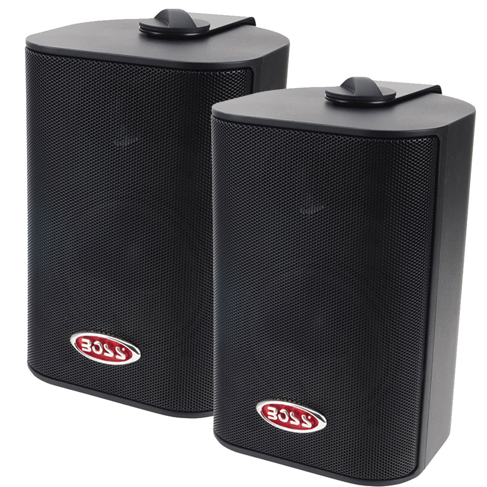 Boss Audio MR4.3B 4" 3-Way Marine Box Speakers (Pair) - 200W - Black [MR4.3B] | Catamaran Supply