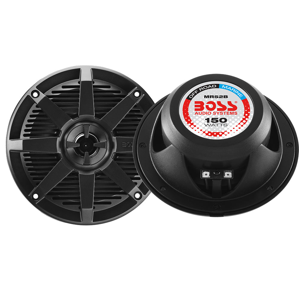Boss Audio MR52B 5.25" 2-Way 150W Marine Full Range Speaker - Black - Pair [MR52B] | Catamaran Supply