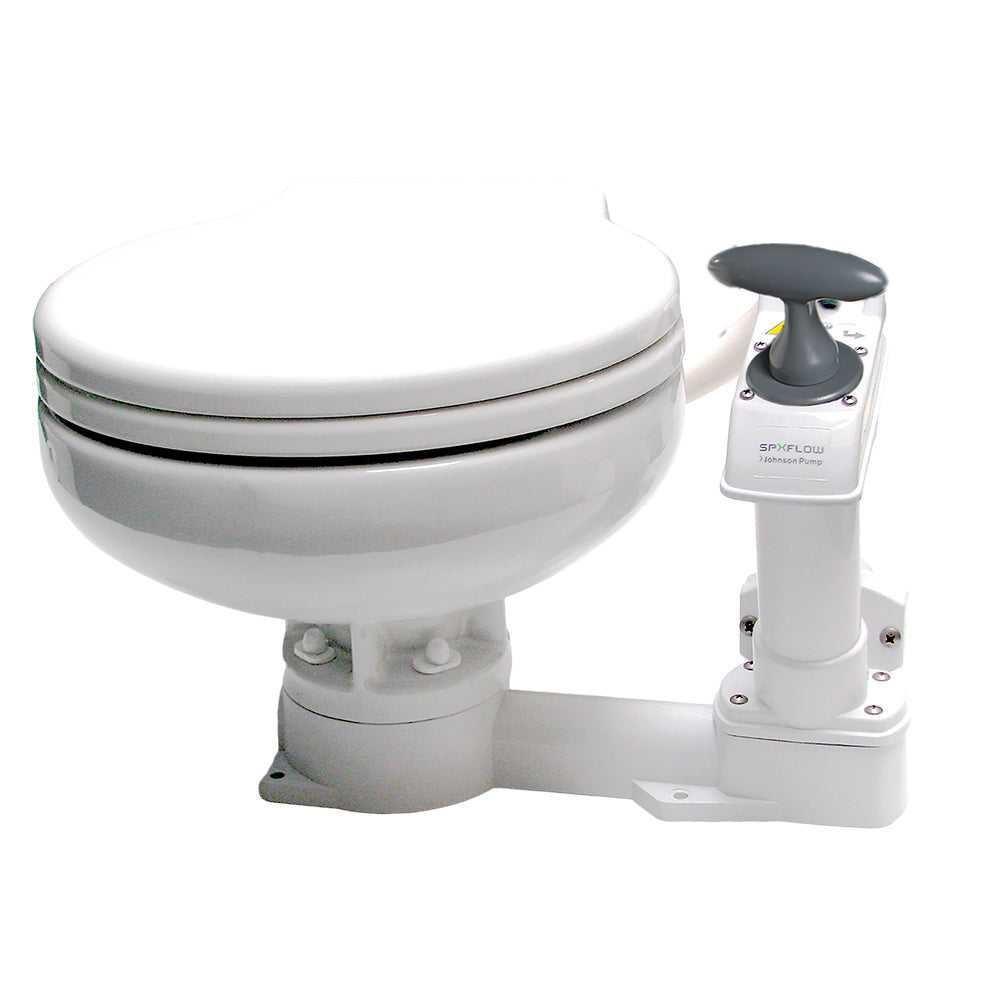 Johnson Pump AquaT Manual Marine Toilet - Super Compact [80-47625-01] | Catamaran Supply