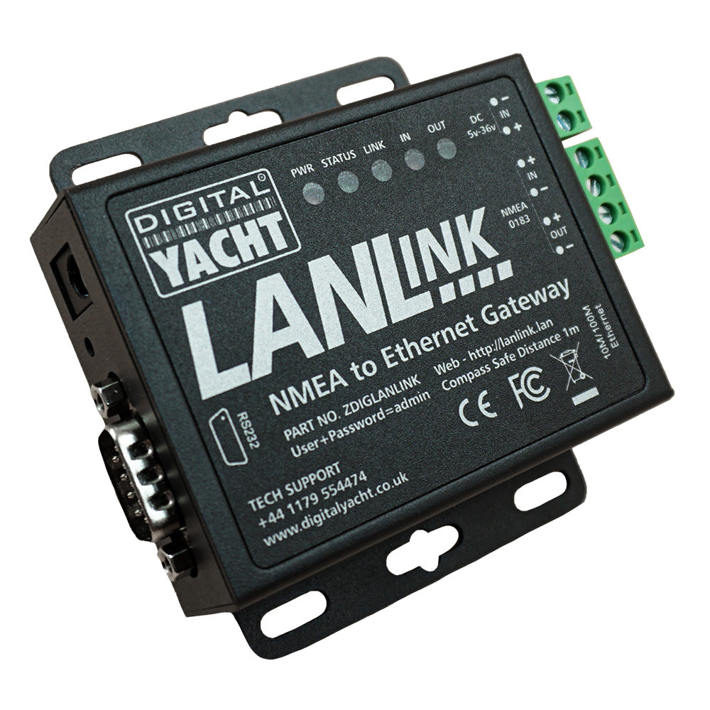 Digital Yacht LANLink NMEA 0183 To Ethernet Gateway [ZDIGLANLINK]