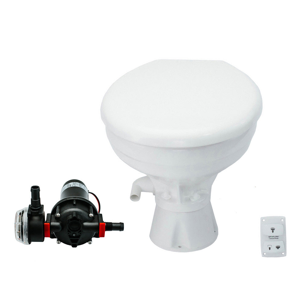 Johnson Pump AquaT Toilet Silent Electric  Comfort - 24V w/Pump [80-47232-02]