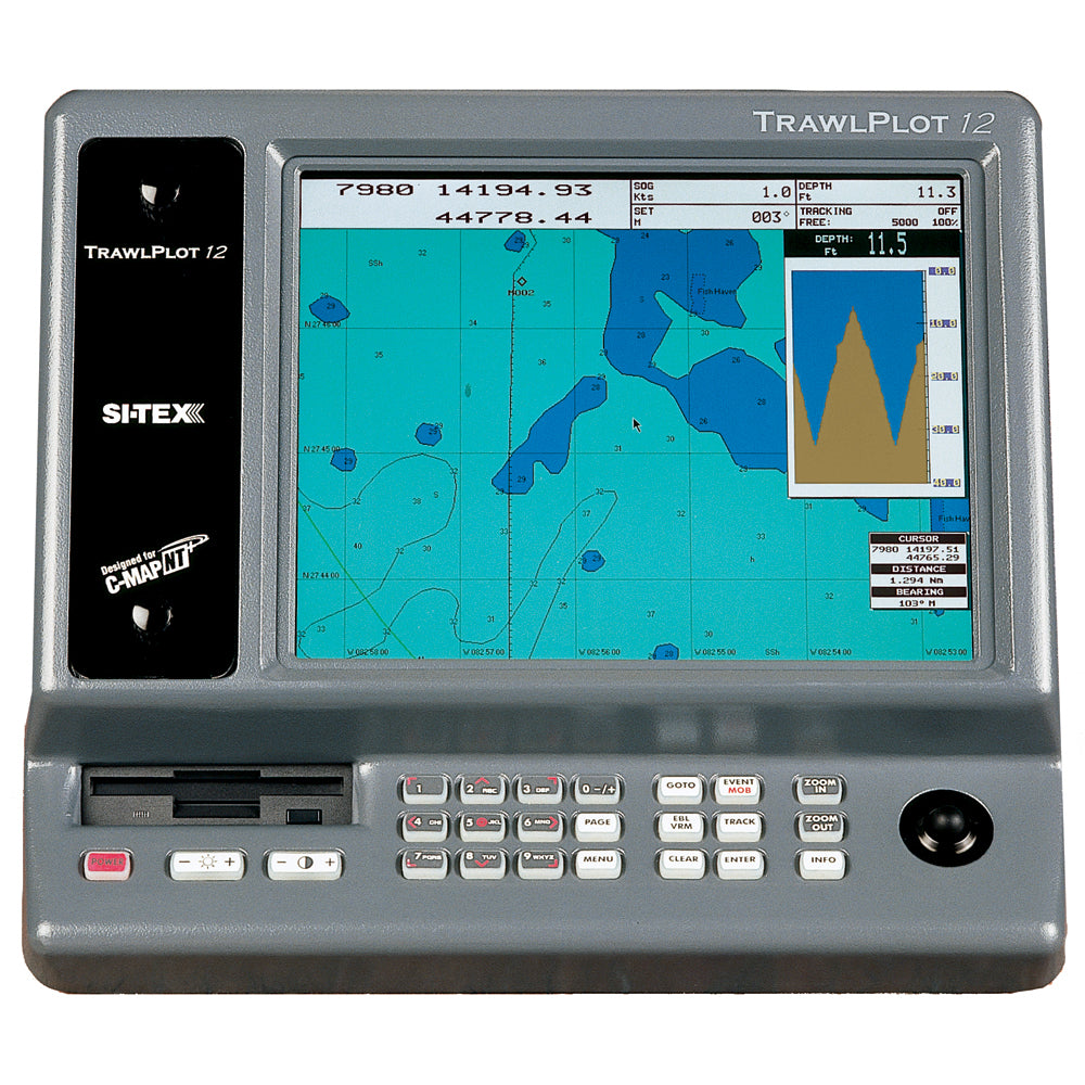 SI-TEX TRAWLPLOT 12 SD Color Chartplotter w/WAAS Receiver [TRAWLPLOT 12] | Catamaran Supply