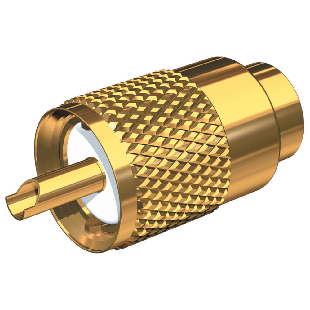 Shakespeare PL-259-8X-G Solder-Type Connector w/UG176 Adapter & DooDad&reg Cable Strain Relief f/RG-8X Coax [PL-259-8X-G] | Catamaran Supply