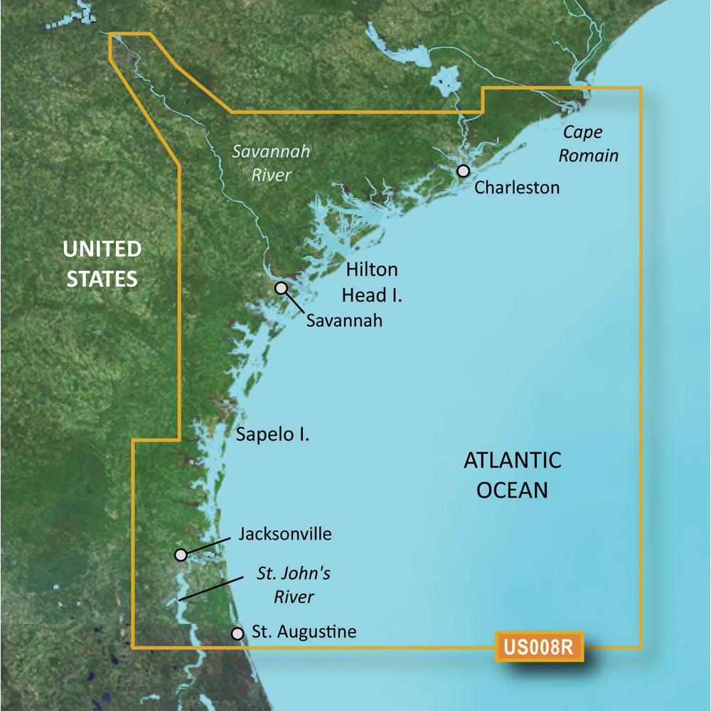 Garmin BlueChart g3 Vision HD - VUS008R - Charleston to Jacksonville - microSD/SD [010-C0709-00] | Catamaran Supply
