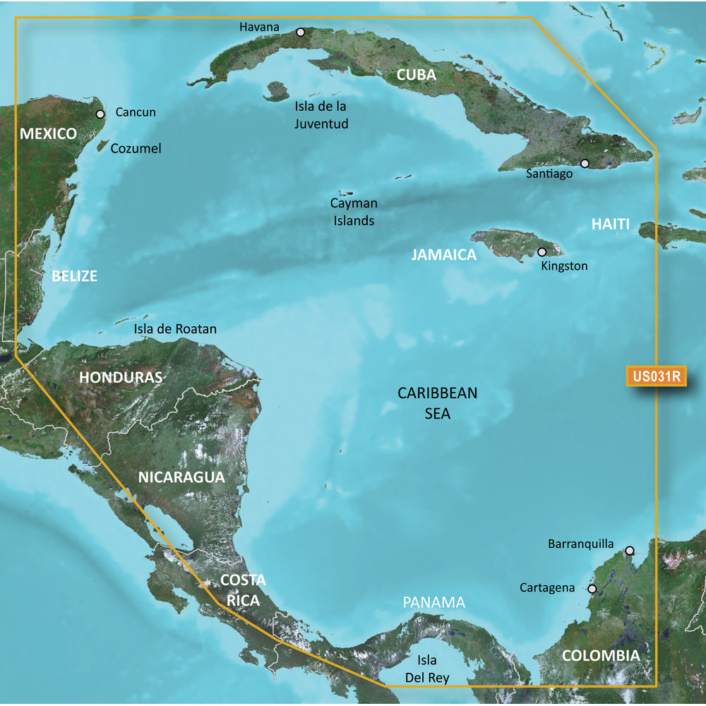 Garmin BlueChart g3 Vision HD - VUS031R - Southwest Caribbean - microSD/SD [010-C0732-00] | Catamaran Supply
