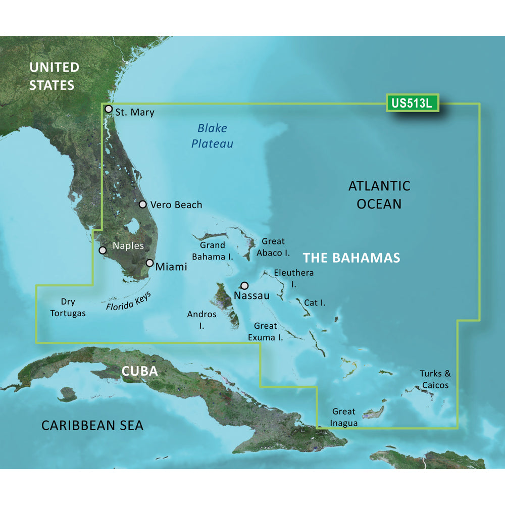 Garmin BlueChart g3 Vision HD - VUS513L - Jacksonville - Bahamas - microSD/SD [010-C0742-00] | Catamaran Supply