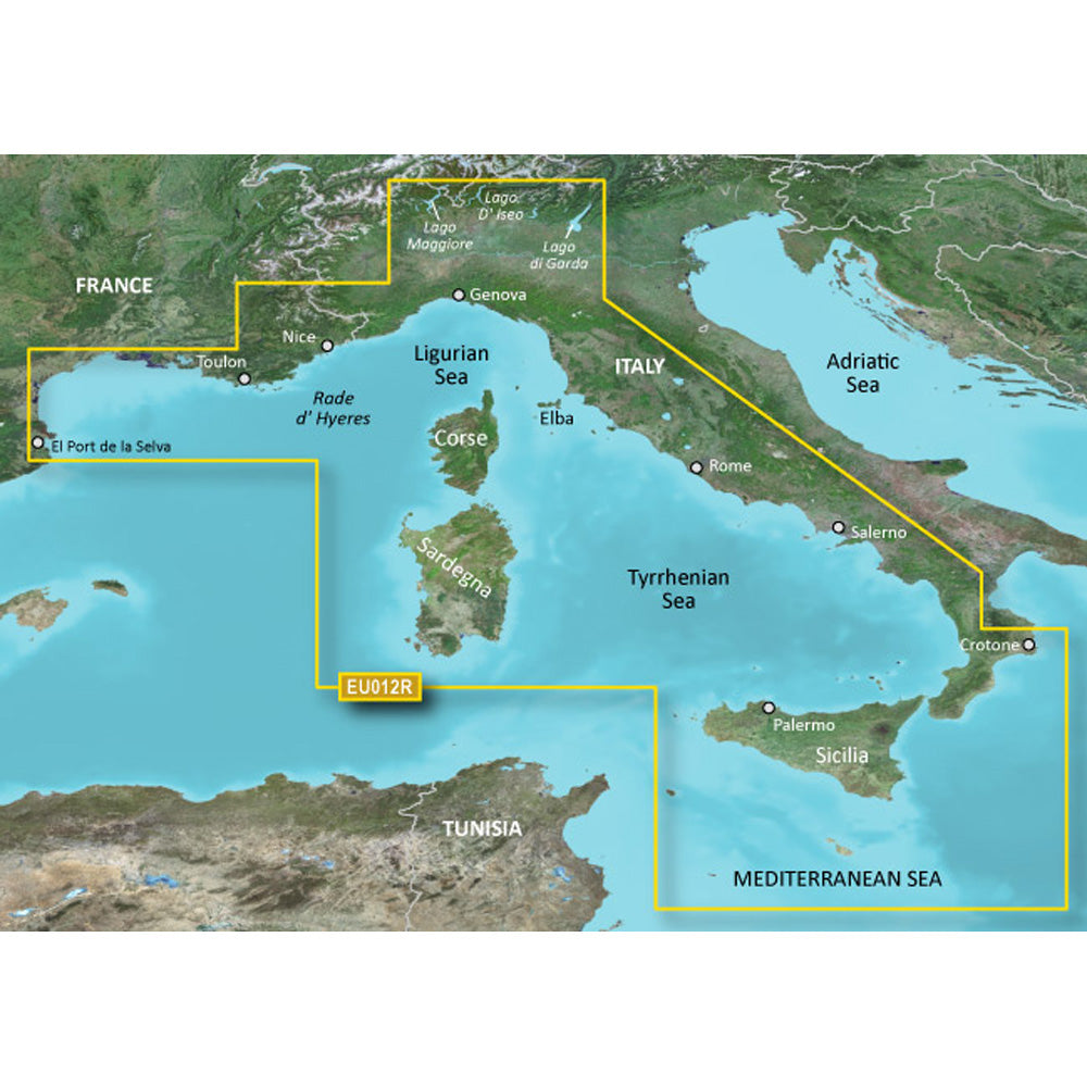 Garmin BlueChart g3 Vision HD - VEU012R - Italy, West Coast - microSD/SD [010-C0770-00] | Catamaran Supply
