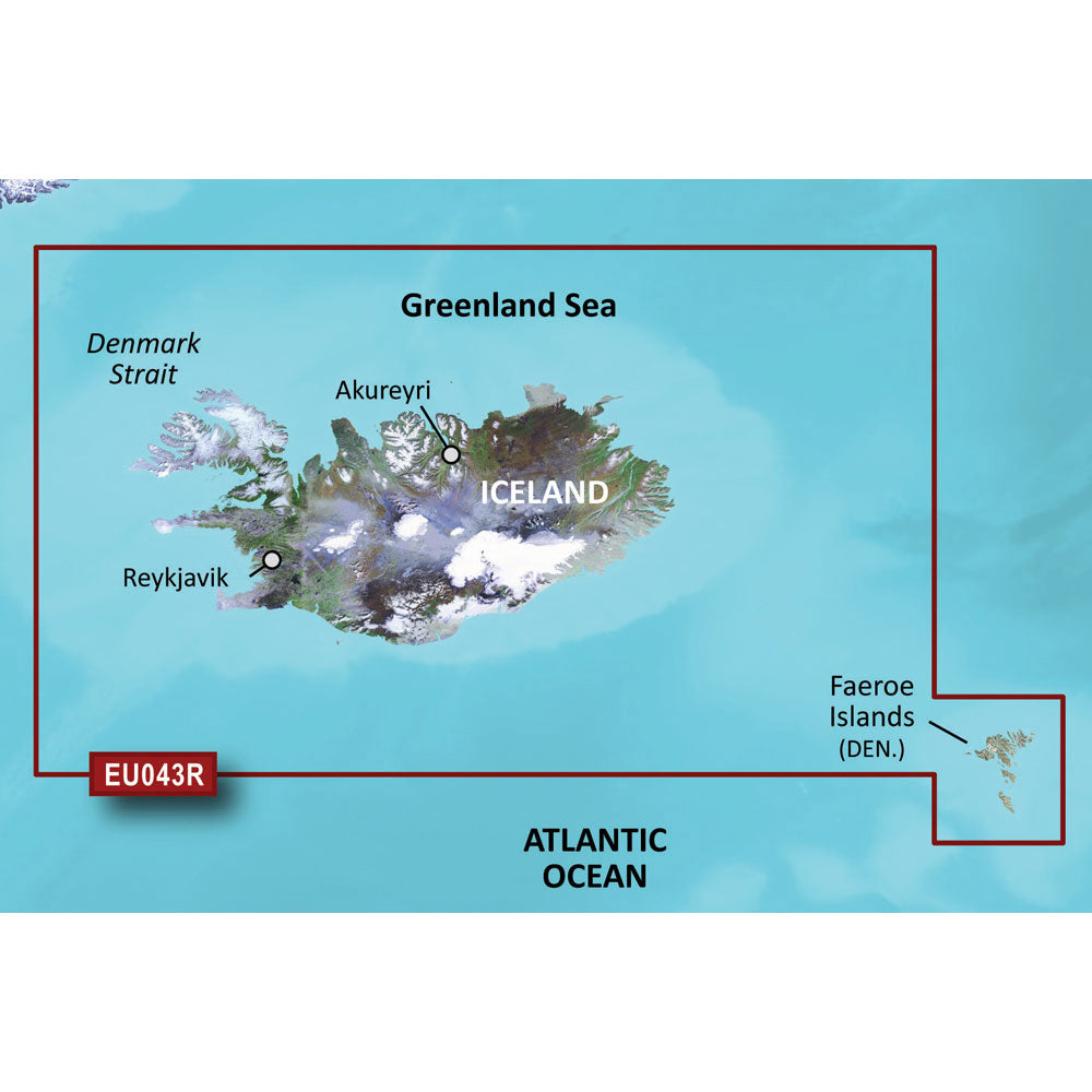 Garmin BlueChart g3 Vision HD - VEU043R - Iceland  Faeroe Islands - microSD/SD [010-C0780-00] | Catamaran Supply