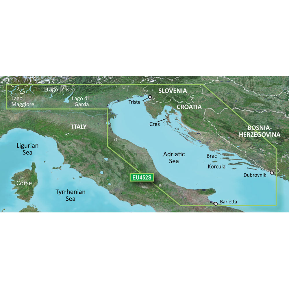 Garmin BlueChart g3 Vision HD - VEU452S - Adriatic Sea, North Coast - microSD/SD [010-C0796-00] | Catamaran Supply