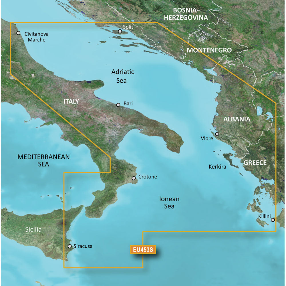 Garmin BlueChart g3 Vision HD - VEU453S - Adriatic Sea, South Coast - microSD/SD [010-C0797-00] | Catamaran Supply