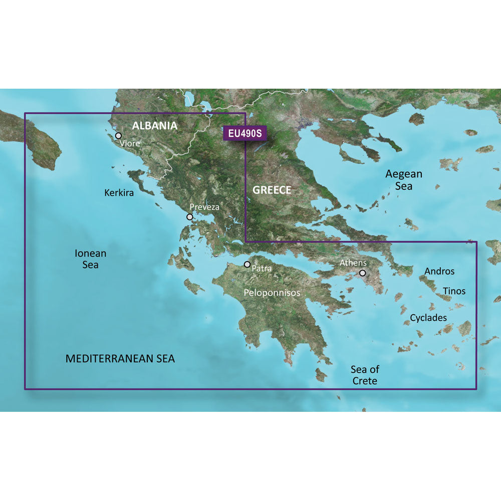 Garmin BlueChart g3 Vision HD - VEU490S - Greece West Coast  Athens - microSD/SD [010-C0834-00] | Catamaran Supply
