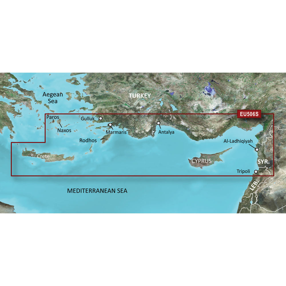 Garmin BlueChart g3 Vision HD - VEU506S - Crete To Cyprus - microSD/SD [010-C0850-00] | Catamaran Supply