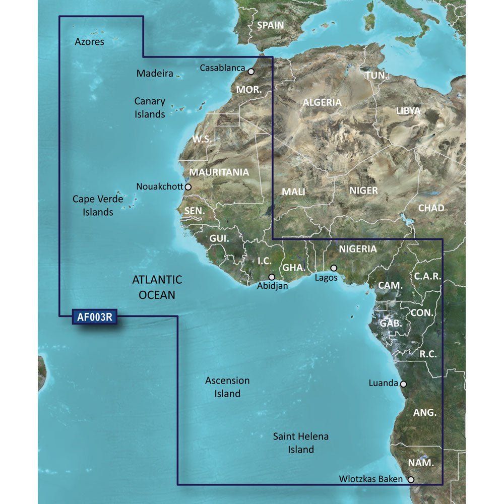 Garmin BlueChart g2 Vision HD - VAF003R - Western Africa - microSD/SD [010-C0749-00] | Catamaran Supply