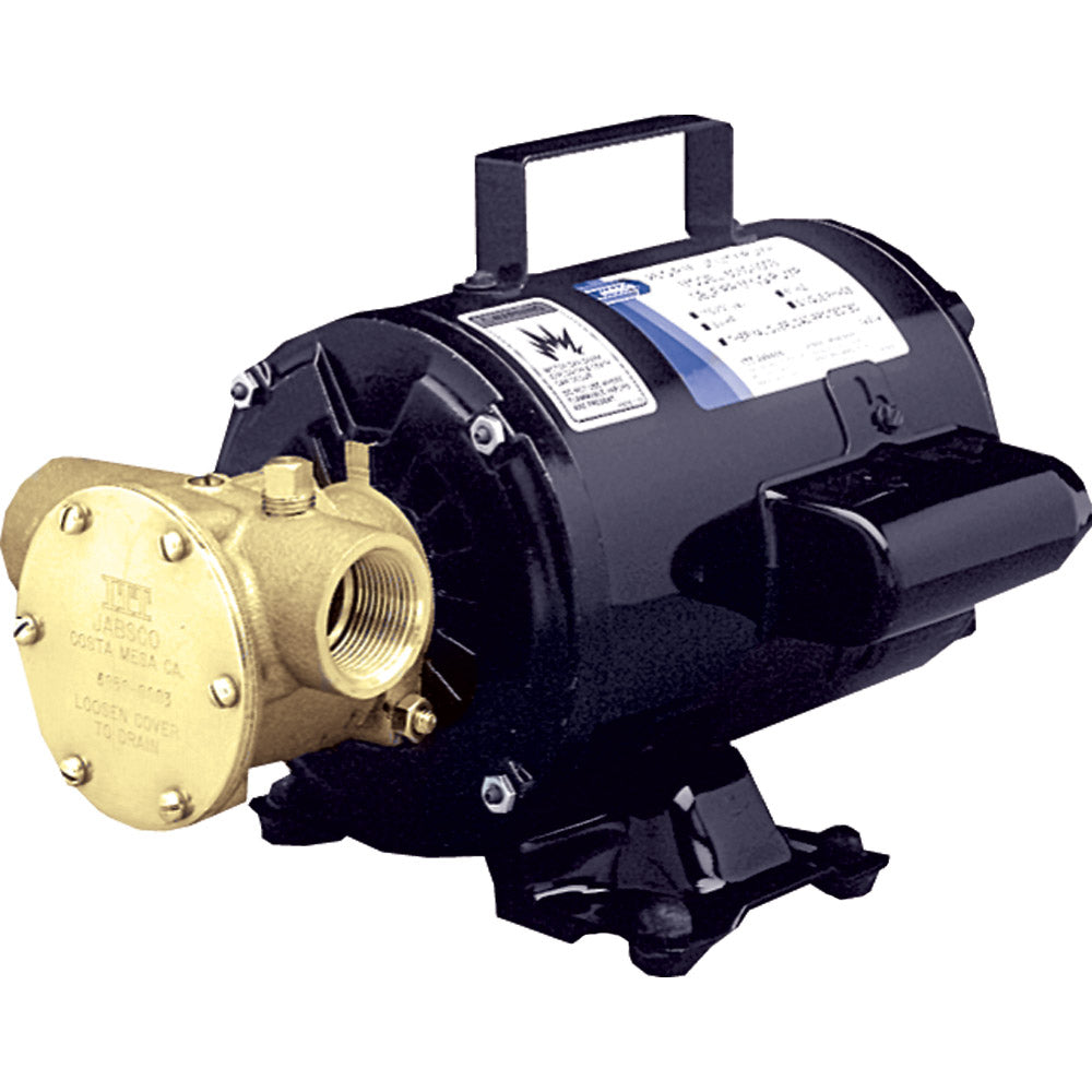 Jabsco Utility Pump w/Open Drip Proof Motor - 115V [6050-0003] | Catamaran Supply