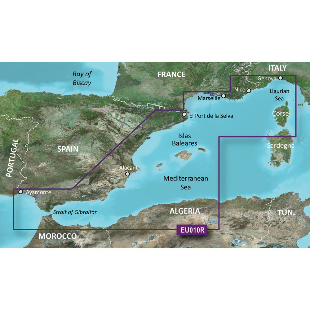 Garmin BlueChart g3 HD - HXEU010R - Spain Mediterranean Coast - microSD/SD [010-C0768-20] | Catamaran Supply