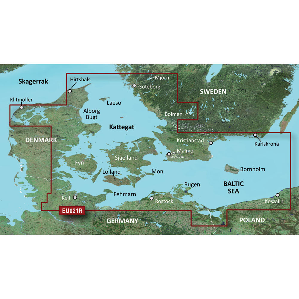 Garmin BlueChart g3 HD - HXEU021R - Denmark East  Sweden Southeast - microSD/SD [010-C0777-20] | Catamaran Supply