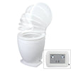 Jabsco Lite Flush Electric 12V Toilet w/Control Panel [58500-1012] | Catamaran Supply