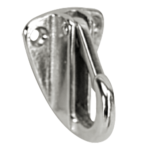 Whitecap Fender Hook - CP/Brass - 1-9/16" x 1-3/16" [S-977C] | Catamaran Supply