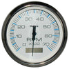 Faria Chesapeake White SS 4" Tachometer w/Hourmeter - 7,000 RPM (Gas - Outboard) [33840] | Catamaran Supply