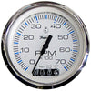Faria Chesapeake White SS 4" Tachometer w/Systemcheck Indicator - 7,000 RPM (Gas - Johnson/Evinrude Outboard) [33850] | Catamaran Supply