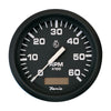 Faria Euro Black 4" Tachometer w/Hourmeter - 6,000 RPM (Gas - Inboard) [32832] | Catamaran Supply