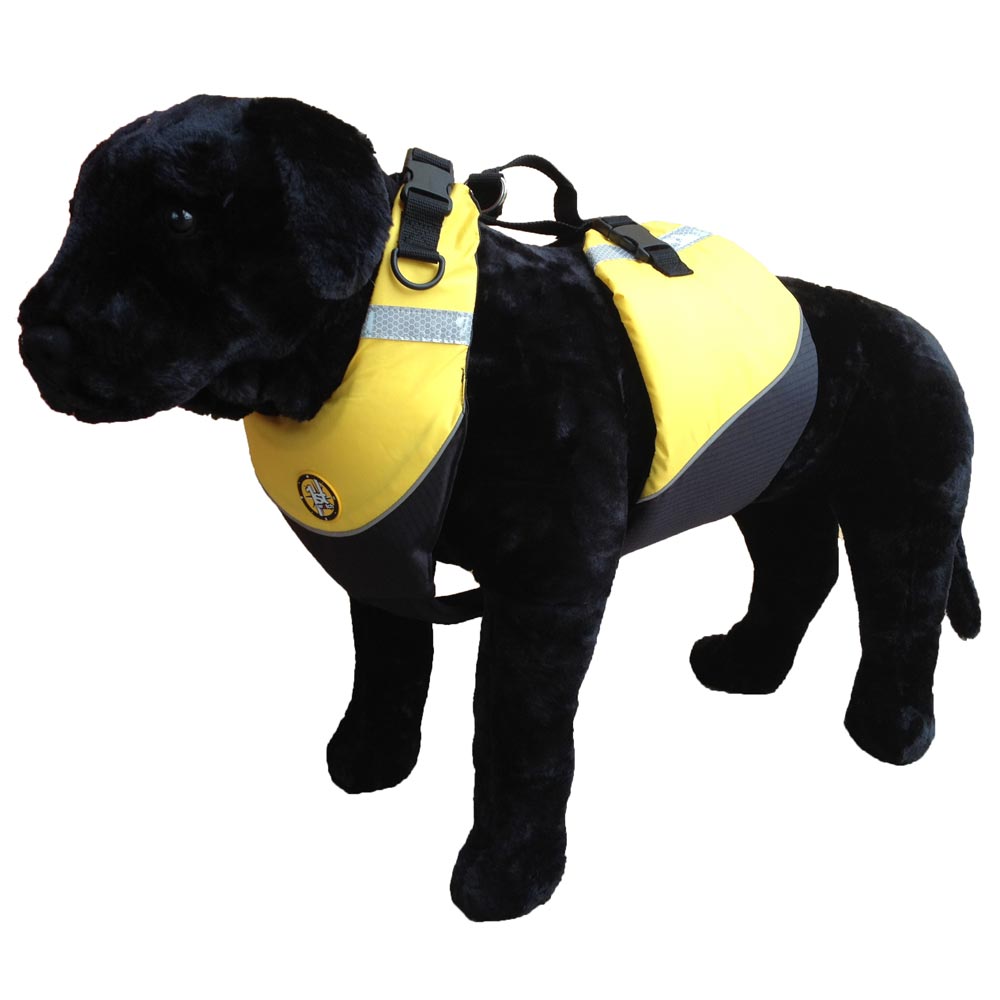 First Watch Flotation Dog Vest - Hi-Visibility Yellow - Large [AK-1000-HV-L] | Catamaran Supply