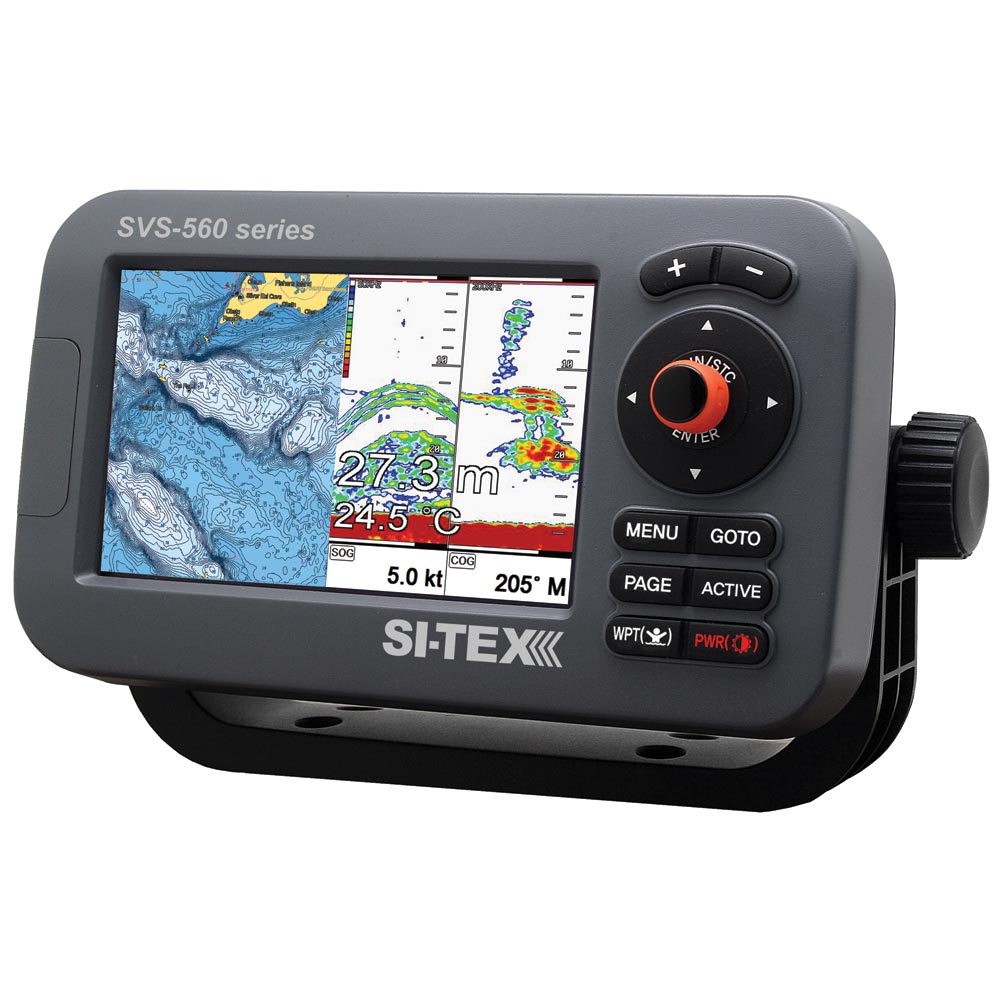 SI-TEX SVS-560CF Chartplotter - 5" Color Screen w/Internal GPS & Navionics+ Flexible Coverage [SVS-560CF] | Catamaran Supply