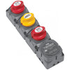 BEP Vertical Battery Switch Cluster w/DVSR - 1 Engine/2 Batteries [716-V-140A-DVSR] | Catamaran Supply