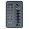 BEP AC Circuit Breaker Panel w/o Meters, 6 Way w/Double Pole Mains [900-ACM6W-110V] | Catamaran Supply