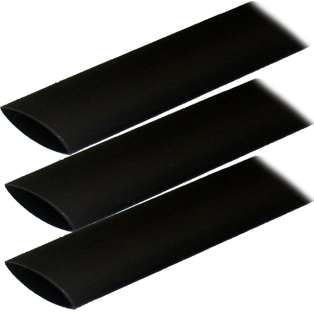 Ancor Adhesive Lined Heat Shrink Tubing (ALT) - 1" x 12" - 3-Pack - Black [307124] | Catamaran Supply