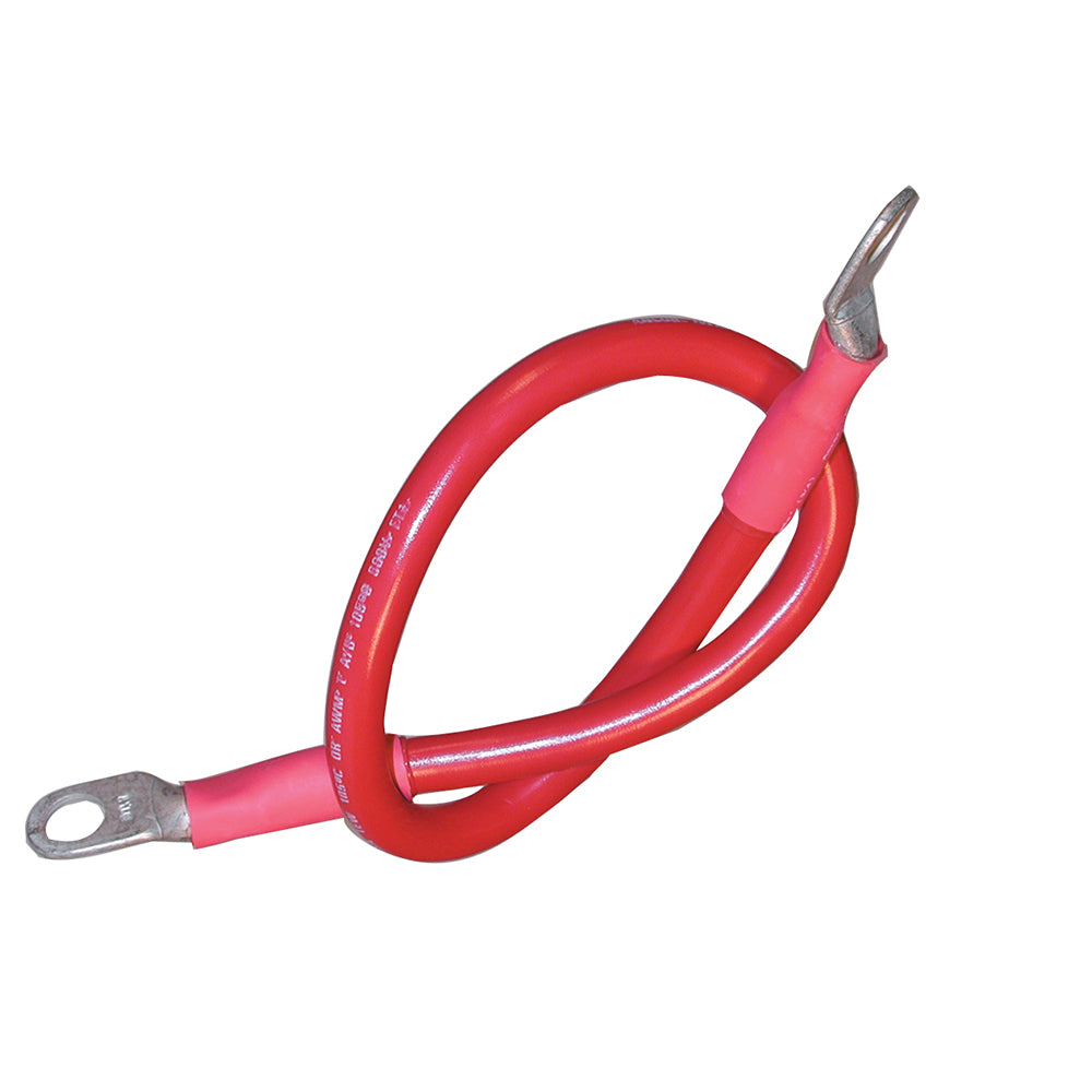 Ancor Battery Cable Assembly, 4 AWG (21mm) Wire, 3/8" (9.5mm) Stud, Red - 48" (121.9cm) [189137] | Catamaran Supply