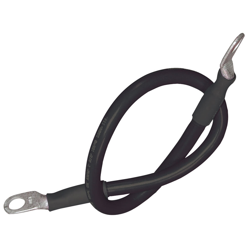 Ancor Battery Cable Assembly, 2 AWG (34mm) Wire, 5/16" (7.93mm) Stud, Black - 18" (45.7cm) [189140] | Catamaran Supply