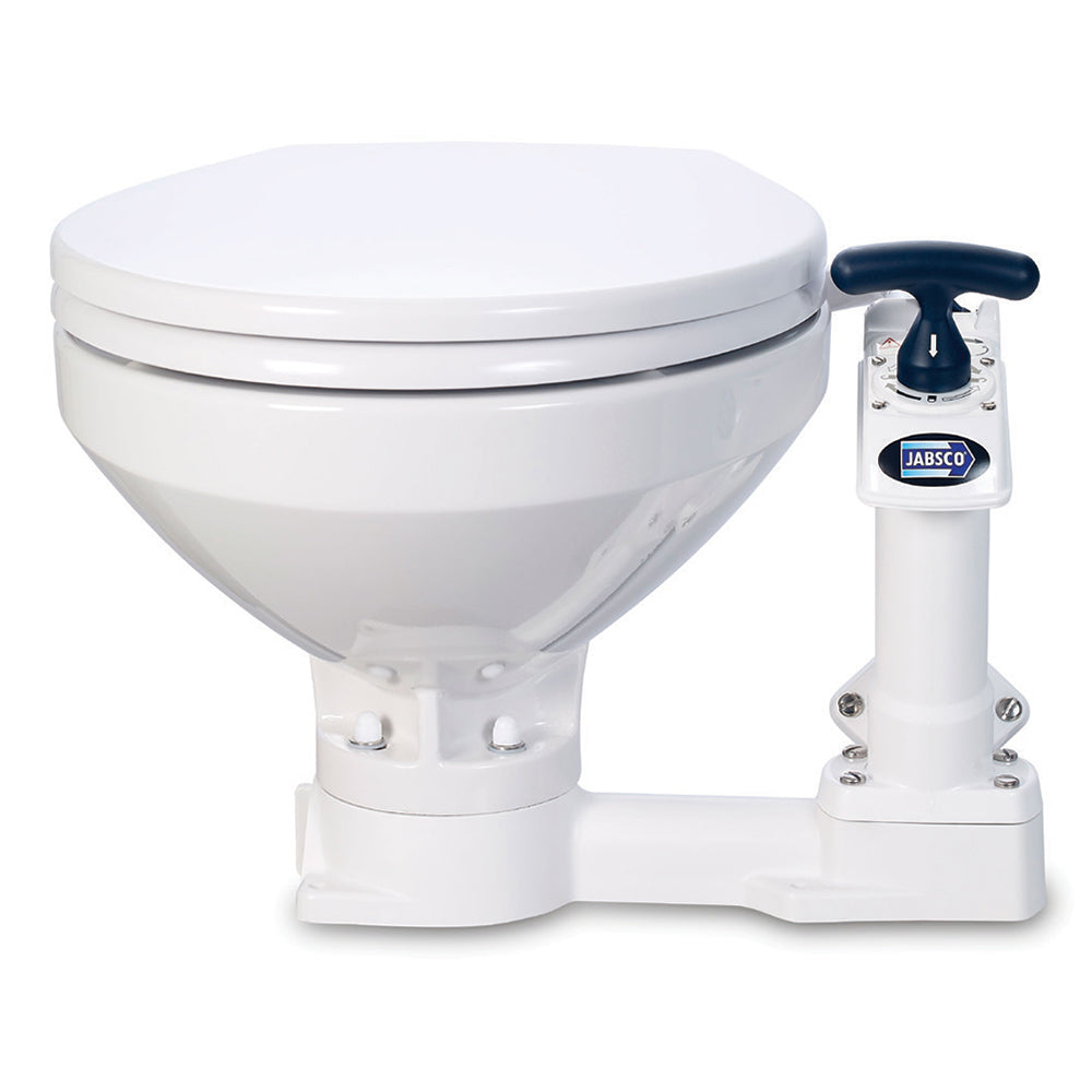 Jabsco Manual Marine Toilet - Regular Bowl w/Soft Close Lid [29120-5100] | Catamaran Supply
