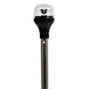 Attwood LightArmor Plug-In All-Around Light - 20" Aluminum Pole - Black Horizontal Composite Base w/Adapter [5550-PA20-7] | Catamaran Supply