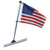 Taylor Made Pontoon 24" Flag Pole Mount & 12" x 18" US Flag [921] | Catamaran Supply