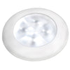 Hella Marine Slim Line LED 'Enhanced Brightness' Round Courtesy Lamp - White LED - White Plastic Bezel - 12V [980500541] | Catamaran Supply