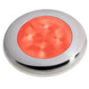 Hella Marine Slim Line LED 'Enhanced Brightness' Round Courtesy Lamp - Red LED - Stainless Steel Bezel - 12V [980507221] | Catamaran Supply