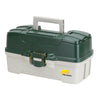 Plano 3-Tray Tackle Box w/Duel Top Access - Dark Green Metallic/Off White [620306] | Catamaran Supply