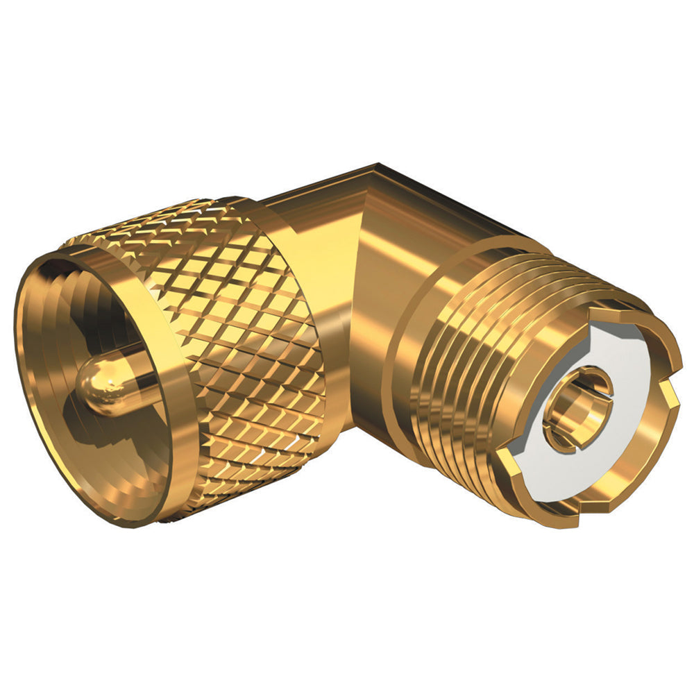 Shakespeare Right Angle Connector - PL-259 to SO-239 Adapter [RA-259-239-G] | Catamaran Supply