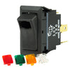 BEP SPST Rocker Switch - 1-LED w/4-Colored Covers - 12V/24V - ON/OFF [1001716] | Catamaran Supply