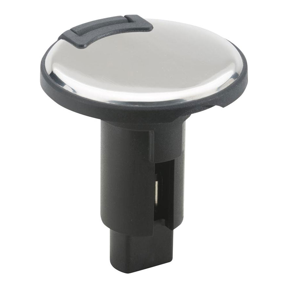 Attwood LightArmor Plug-In Base - 2 Pin - Stainless Steel - Round [910R2PSB-7] | Catamaran Supply