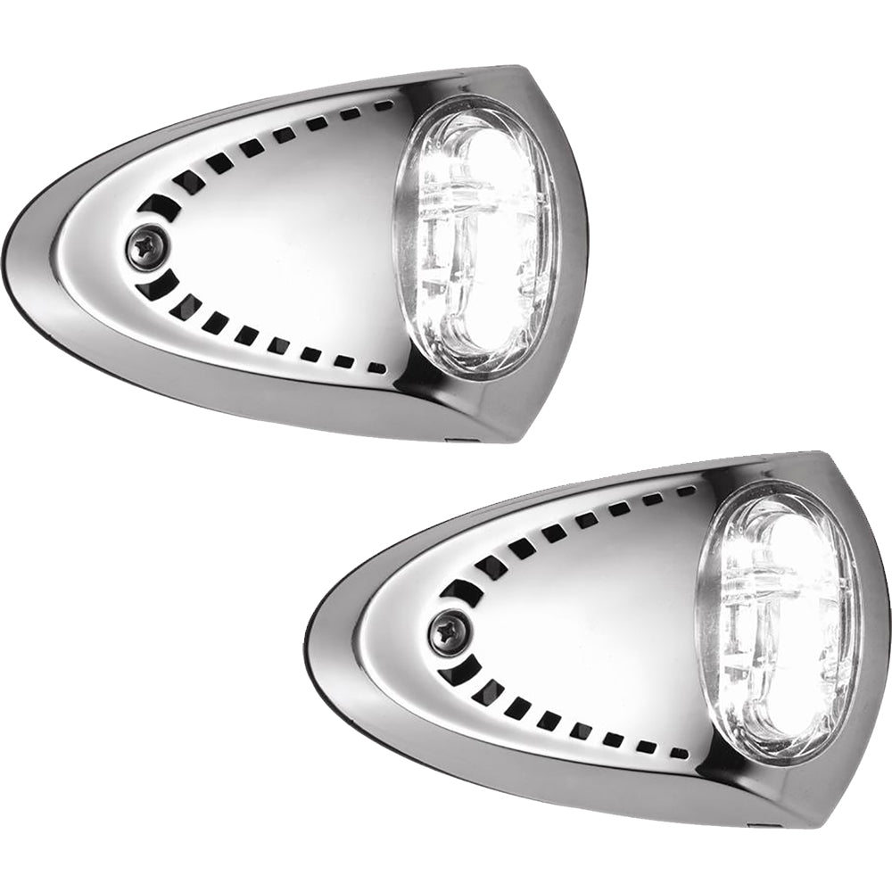Attwood LED Docking Lights - Stainless Steel - White LED - Pair [6522SS7] | Catamaran Supply