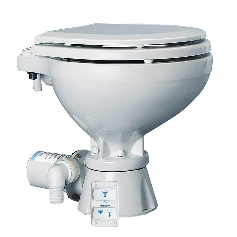 Albin Pump Marine Toilet Silent Electric Compact - 12V [07-03-010] | Catamaran Supply
