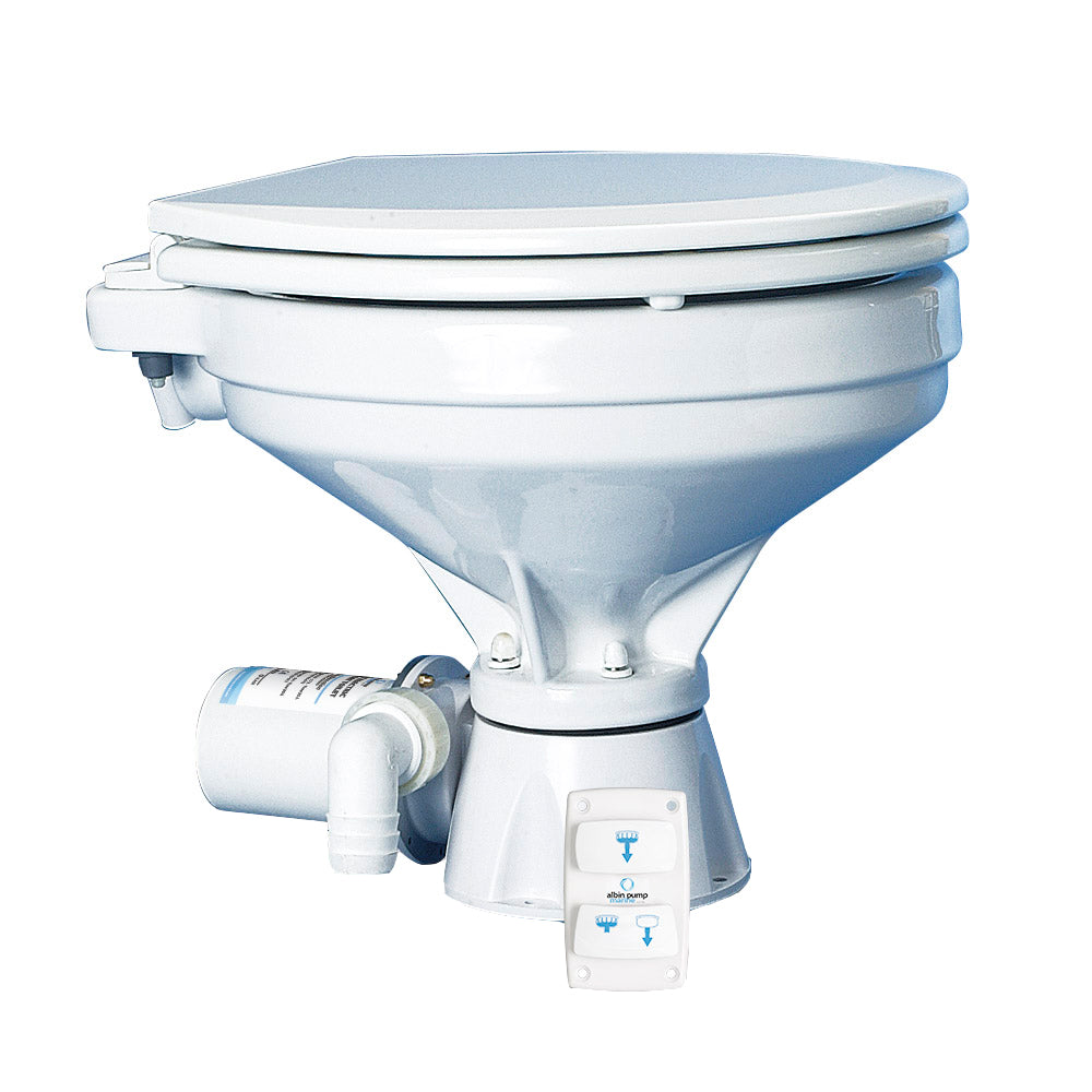 Albin Pump Marine Toilet Silent Electric Comfort - 12V [07-03-012] | Catamaran Supply