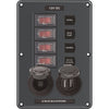 Blue Sea 4321 Circuit Breaker Switch Panel 4 Position - Gray w/12V Socket  Dual USB [4321] | Catamaran Supply