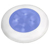 Hella Marine Blue LED Round Courtesy Lamp - White Bezel - 24V [980503241] | Catamaran Supply