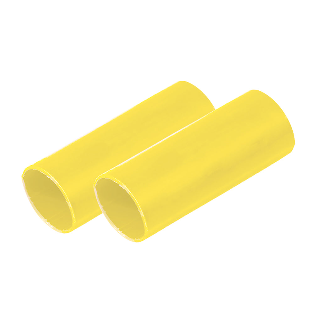 Ancor Battery Cable Adhesive Lined Heavy Wall Battery Cable Tubing (BCT) - 1" x 12" - Yellow - 2 Pieces [327924] | Catamaran Supply