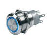 BEP Push-Button Switch 12V Momentary On/Off - Blue LED [80-511-0004-00] | Catamaran Supply